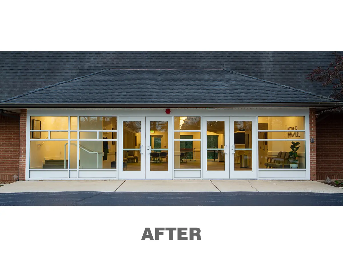 Exterior Entrance After New Exterior Entrance