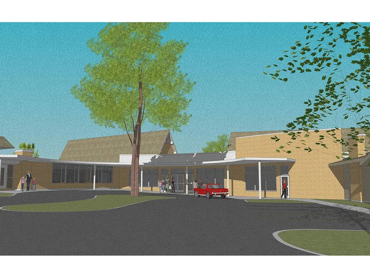 Rear entrance drop off