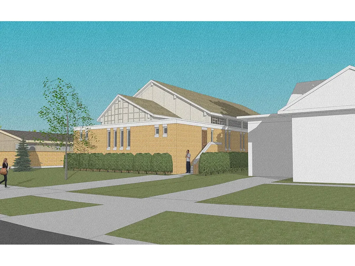 Street view of Fellowship Hall