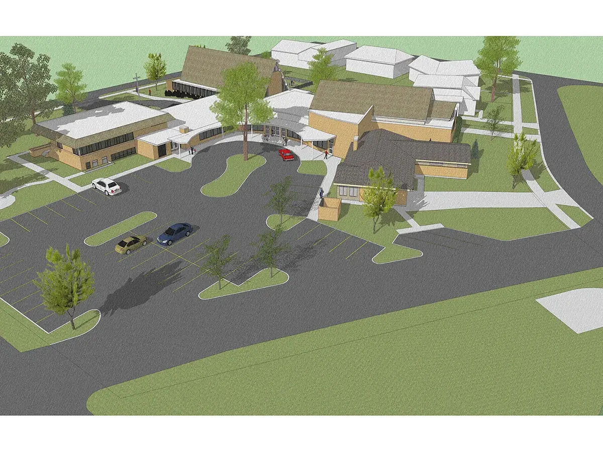 Aerial View of drop-off entrance