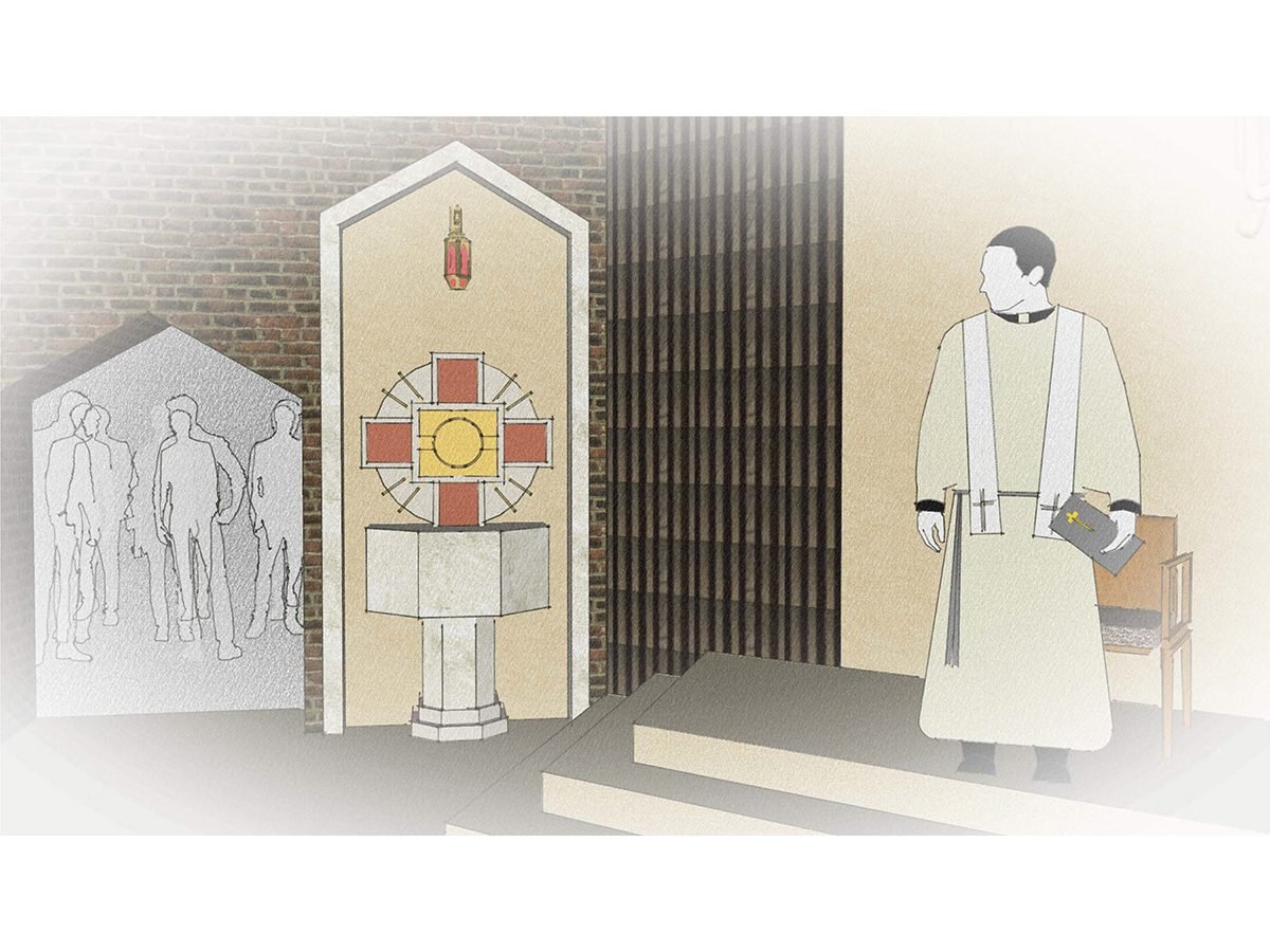 Closeup of new tabernacle