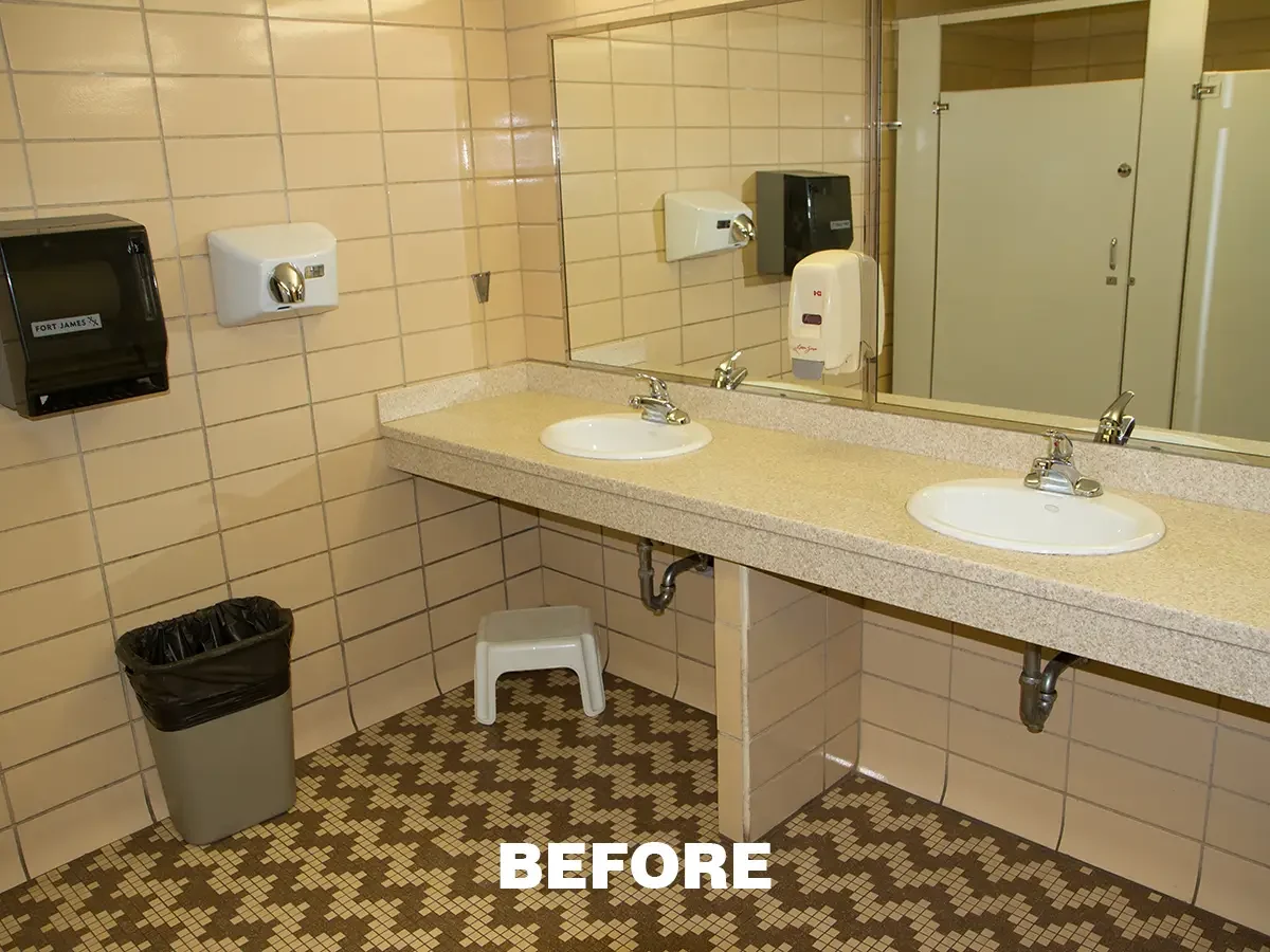 Parish Hall Toilet Room - Before