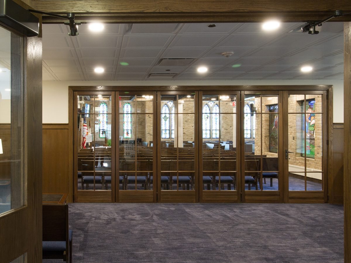 Entry thru Meeting Room with folding glass partition