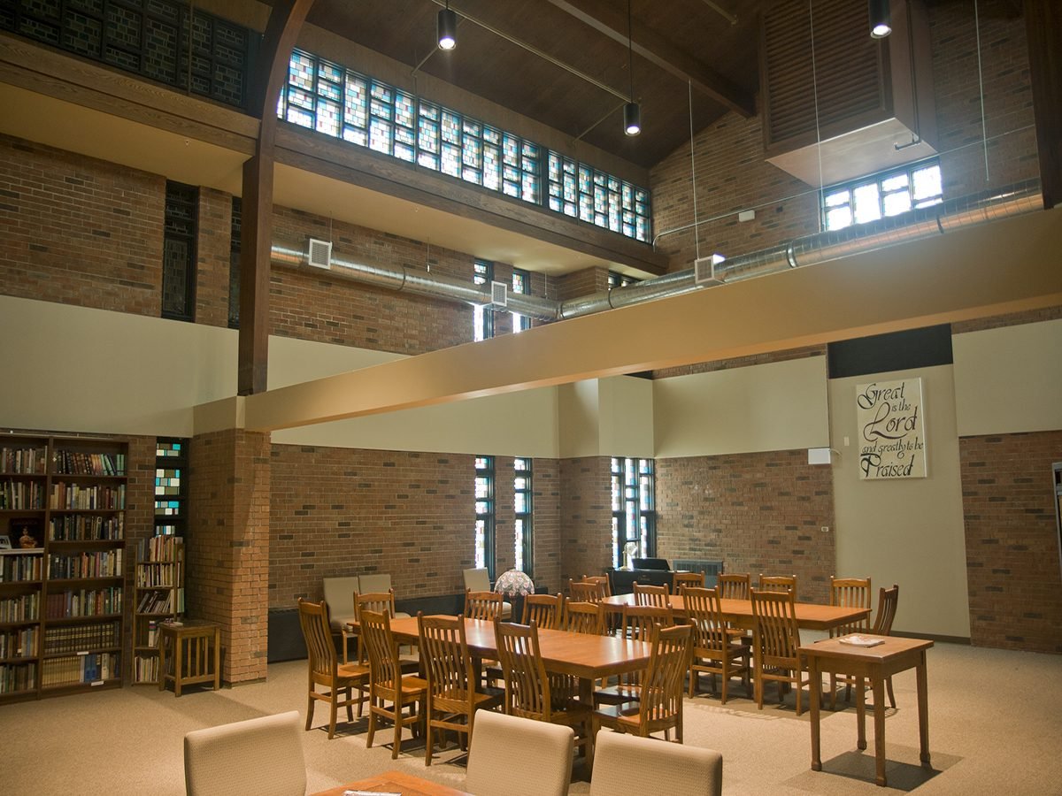 Original choir loft removed at new Library/Meeting Space