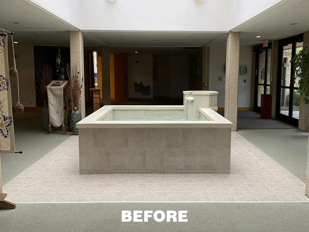Baptistry before