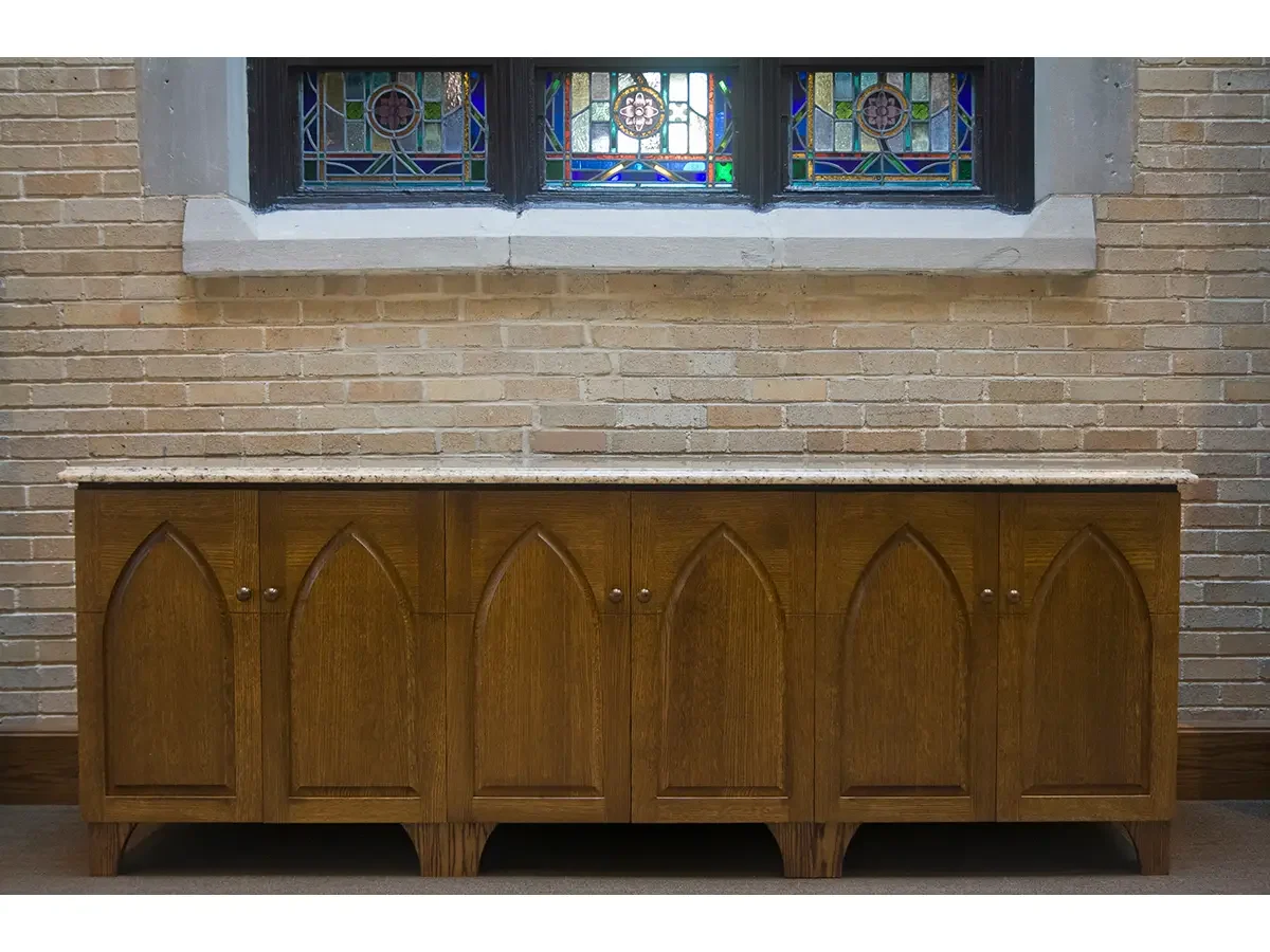 Custom cabinet in narthex