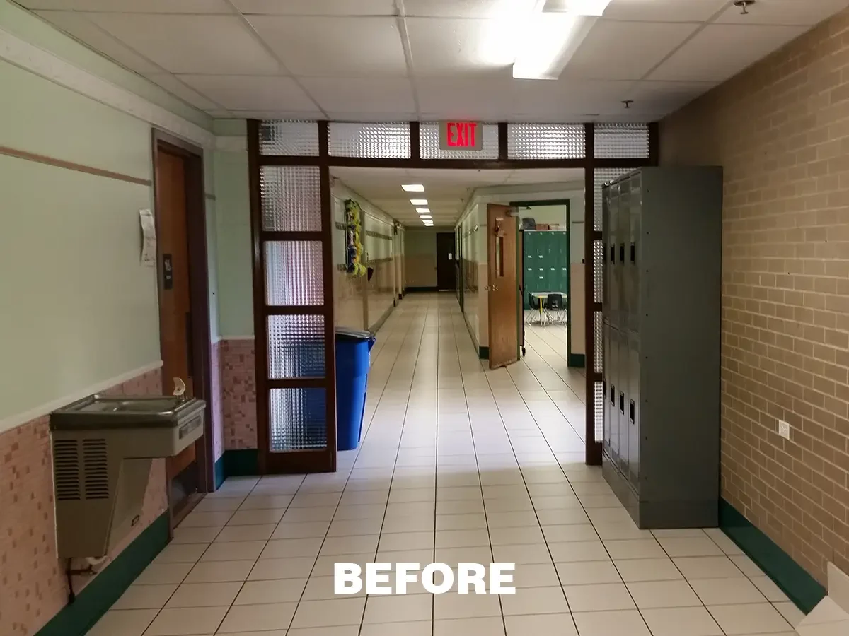 Lower Level School Hall - Before